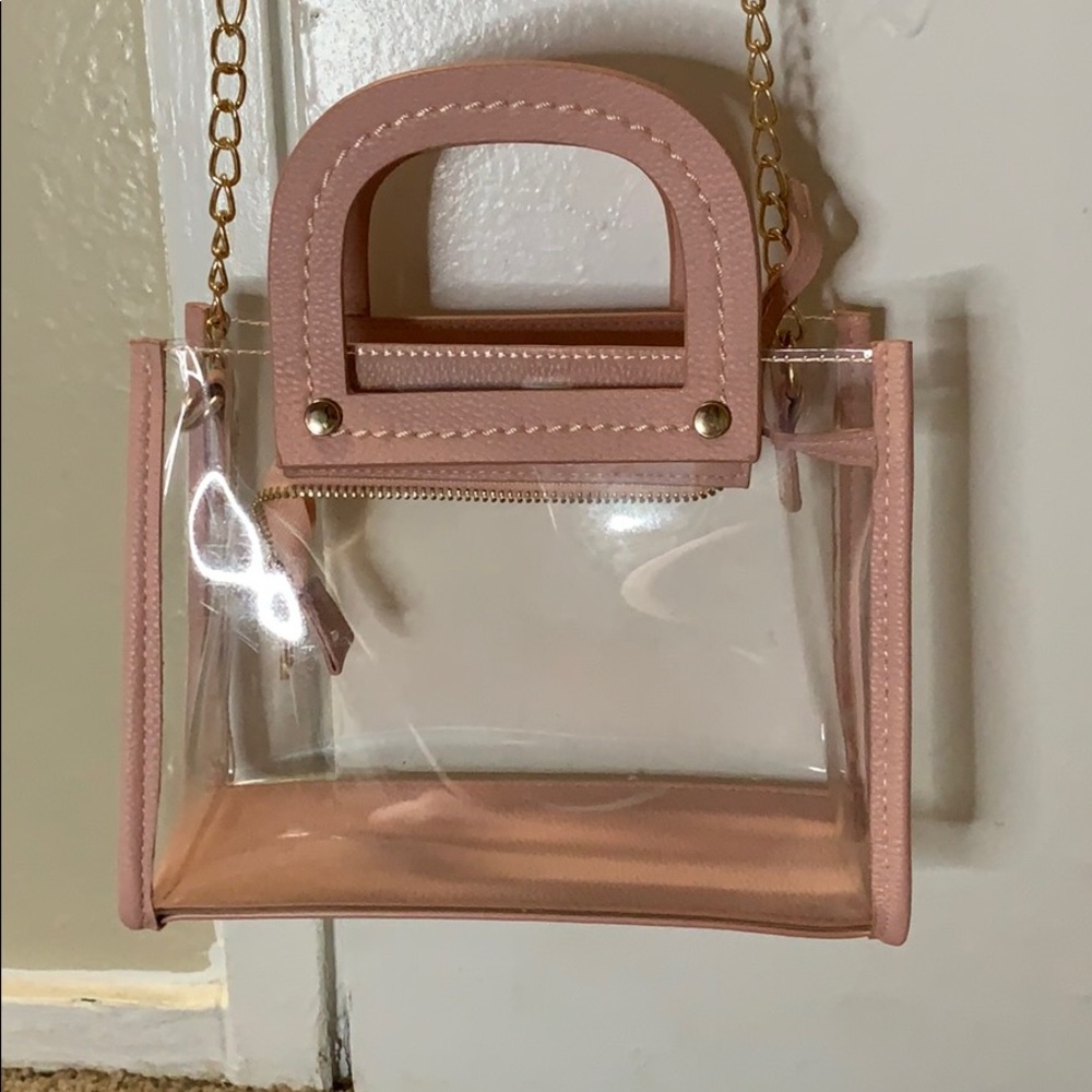 Pink clear bag
